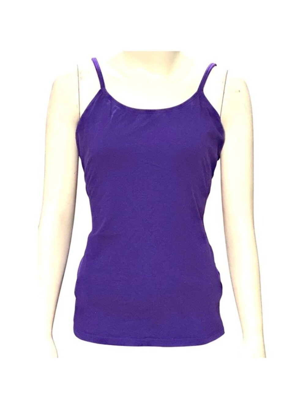 Purple Adjustable Straps Camisole Tank Top Casual Fit Basic Style